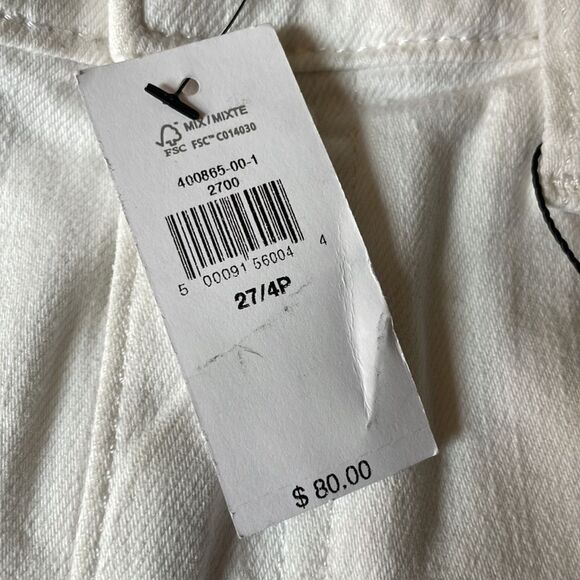 BANANA REPUBLIC Mid-Rise Skinny Jean, White, Size 27/4 Petite - Picture 7 of 11